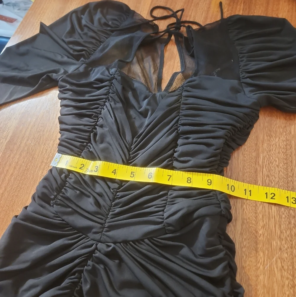 Bebe black ruched dress size XS #009
